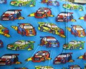 Racing Cars on Blue Background